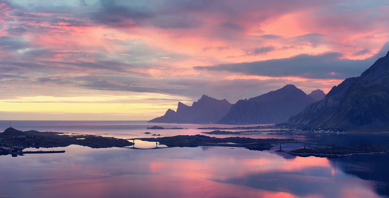 Рассвет над островами фото превью