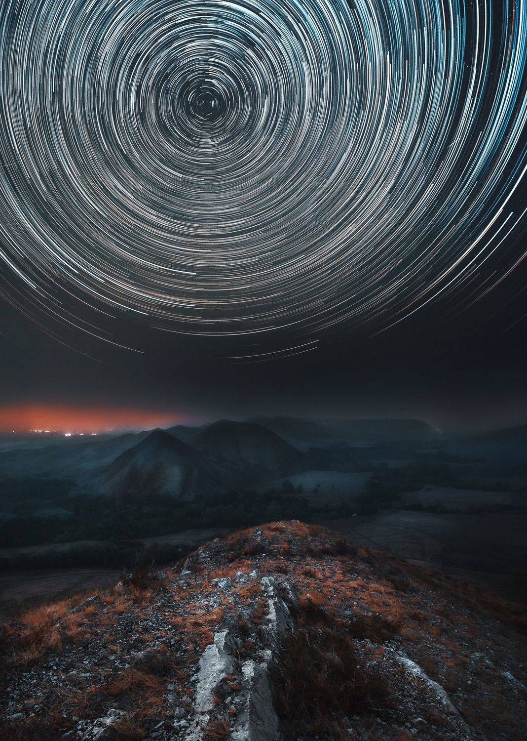 урал, южный урал, горы, долгие горы, пейзаж, звездные треки, ночной пейзаж, Vyacheslav Lozhkin