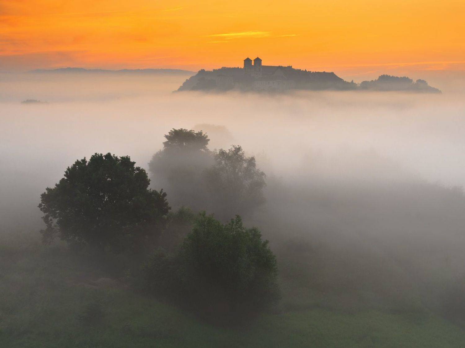 тынец, краков, монастырь, польша, туман, утро, лето, poland, tyniec, golden hour, summer, meadow, abby, sunrise, tranquility, solitary, outdoor, lesser poland, monastery, heritage, europe, mist, fog, quiet, calm, natural light, krakow,, Sebastian Płonka