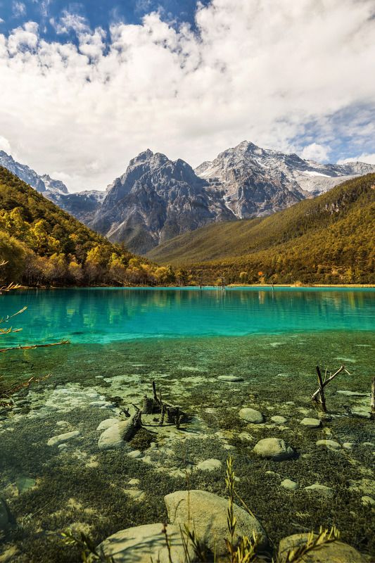 пейзаж, китай, landscape, china, mountains, yulong, lijiang, yunnan province, 云南, 丽江, 蓝月谷 Долина голубой луны фото превью