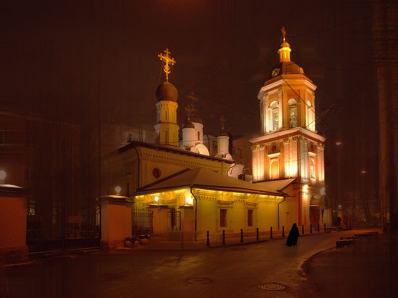 Ночная Москва фото превью