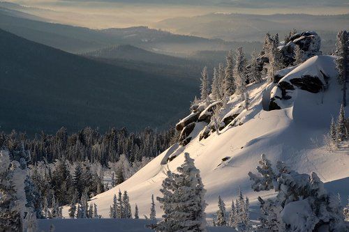 Про утренний свет на Шерегешских скалах…