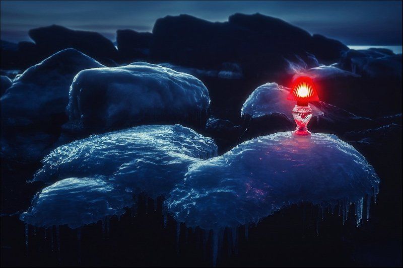 Декабрь, Зима, Лёд, Свет, Светильник *** фото превью