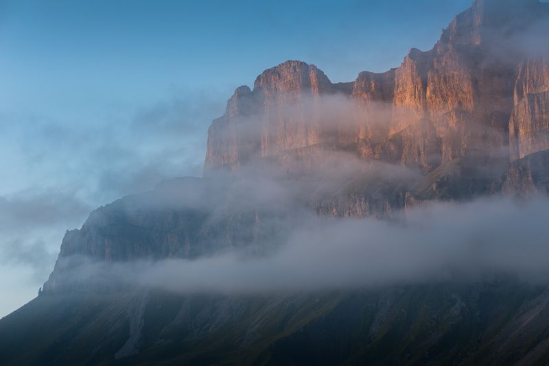 метеген, мехтыген, кабардино-балкария, кавказ, скалистый хребет, В облаках фото превью