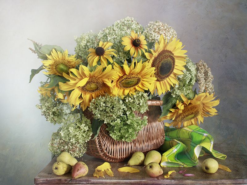 С подсолнухами фото превью