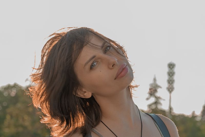 портрет, женский портрет, пленэр  Анюта фото превью