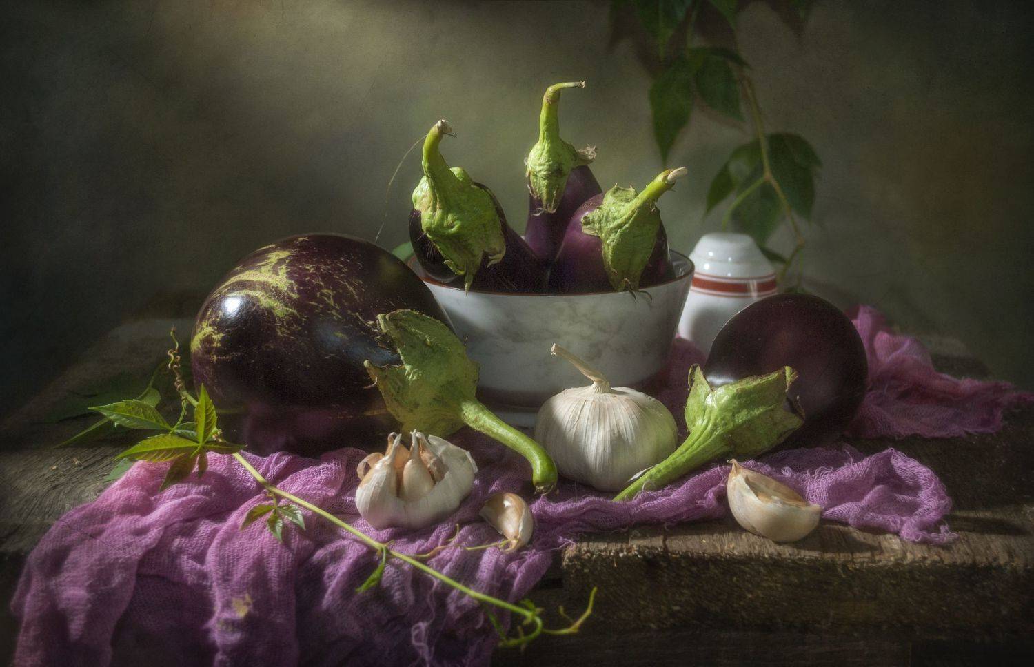 овощи,баклажан,чеснок,фиолетовый,август, Владимир Володин
