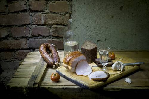 С краковской колбасой)
