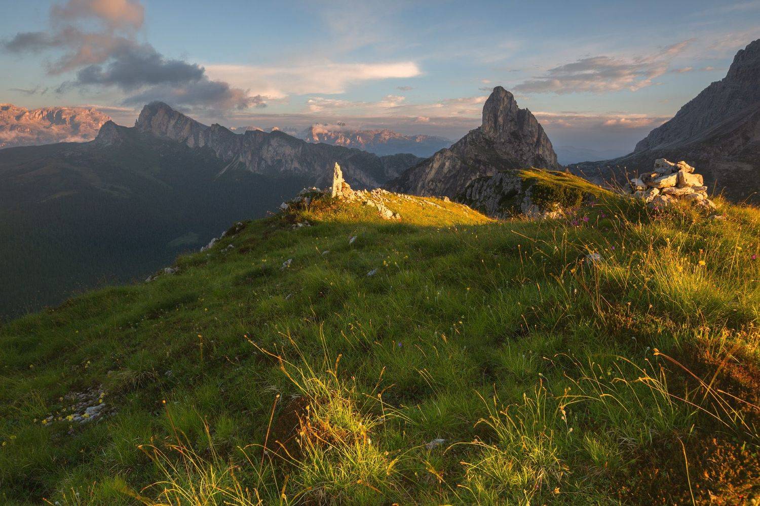 италия, доломиты, горы, облака, восход, природа, landscape, italy, dolomites, golden hour, golden light, sunrise, Геннадий Финенко