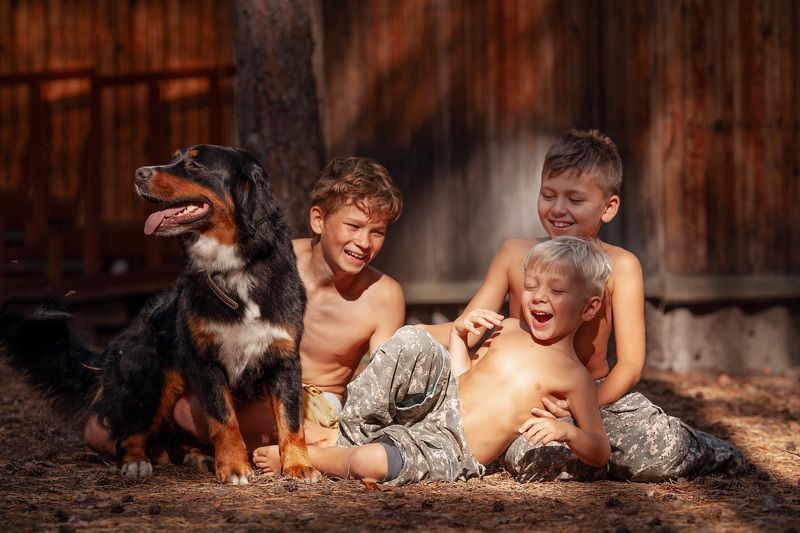 детская фотография Братья фото превью