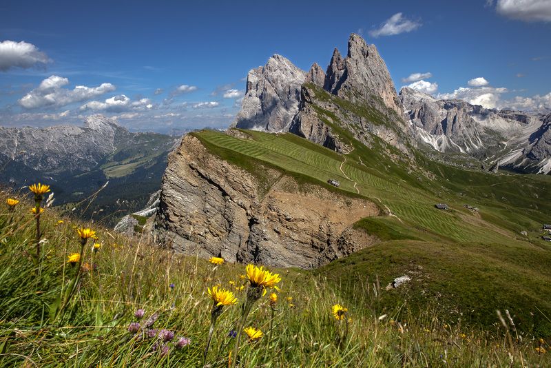 italy, dolomies, mountain, landscape, Seceda фото превью