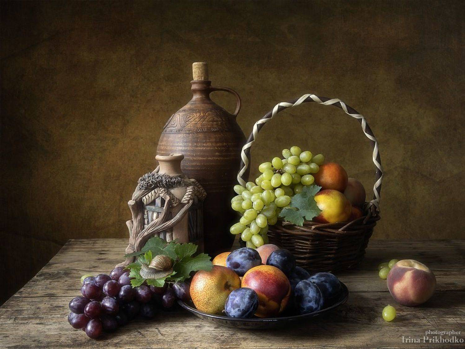 натюрморт, лето, фрукты, винтажный, Ирина Приходько