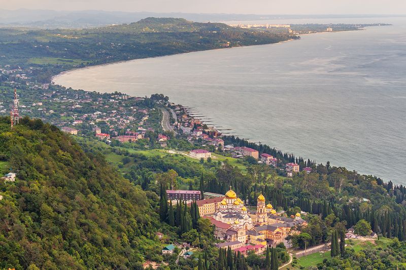 новыйафон, абхазия, монастырь, море, горы, высота Новый Афон (Абхазия) фото превью