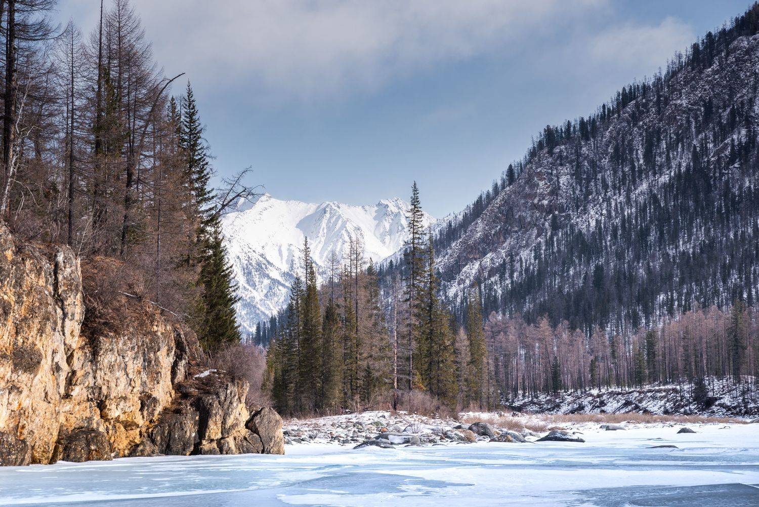 Саяны, Тунки, Тункинские гольцы, горы, зима, Evgeniy Khilkevitch