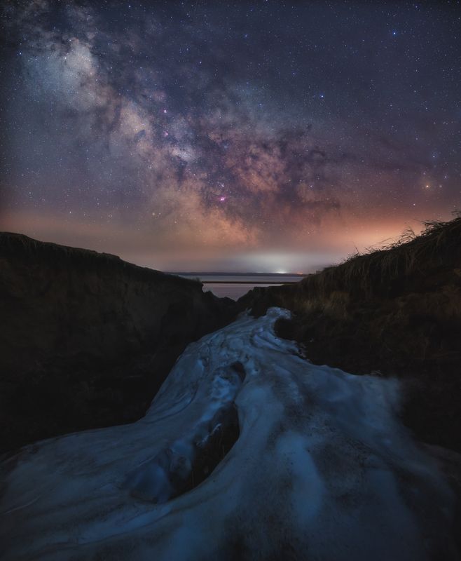 ночь, млечныйпуть, звезды, астрофотография Ночной снежник фото превью