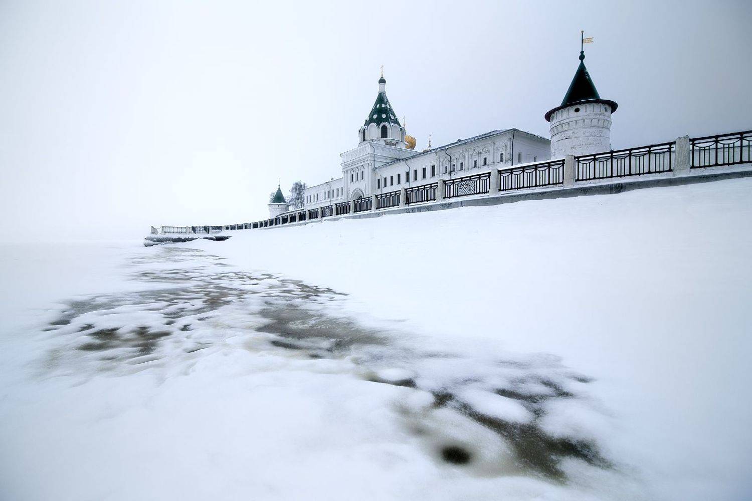 зима, снег, волга, кострома, река, Макаров Роман