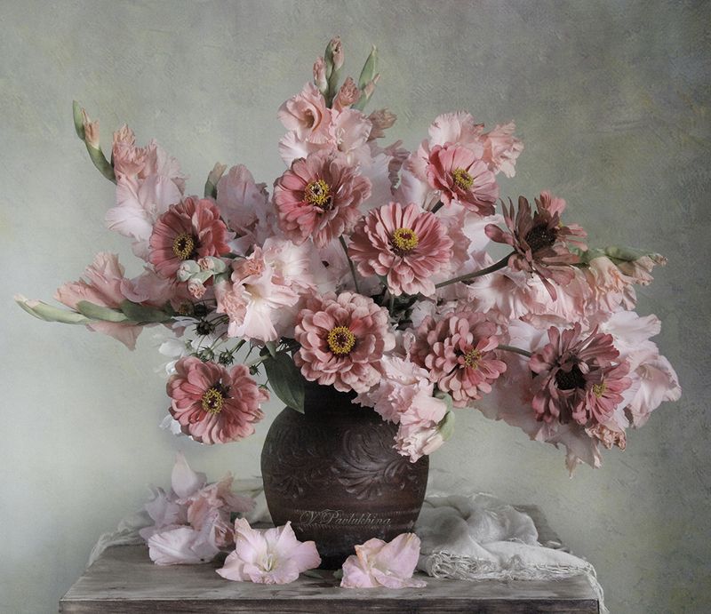 Розовый букет фото превью