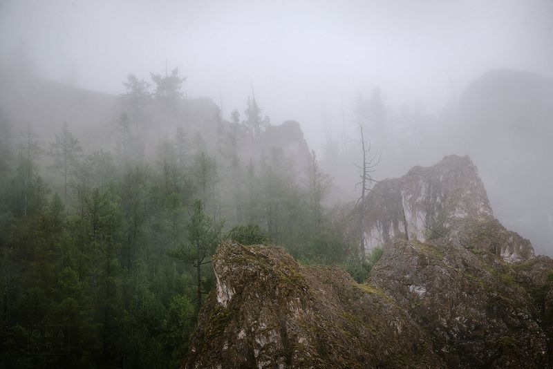 хакасия, сибирь, туман, горы, скалы Хакасский Аватар фото превью