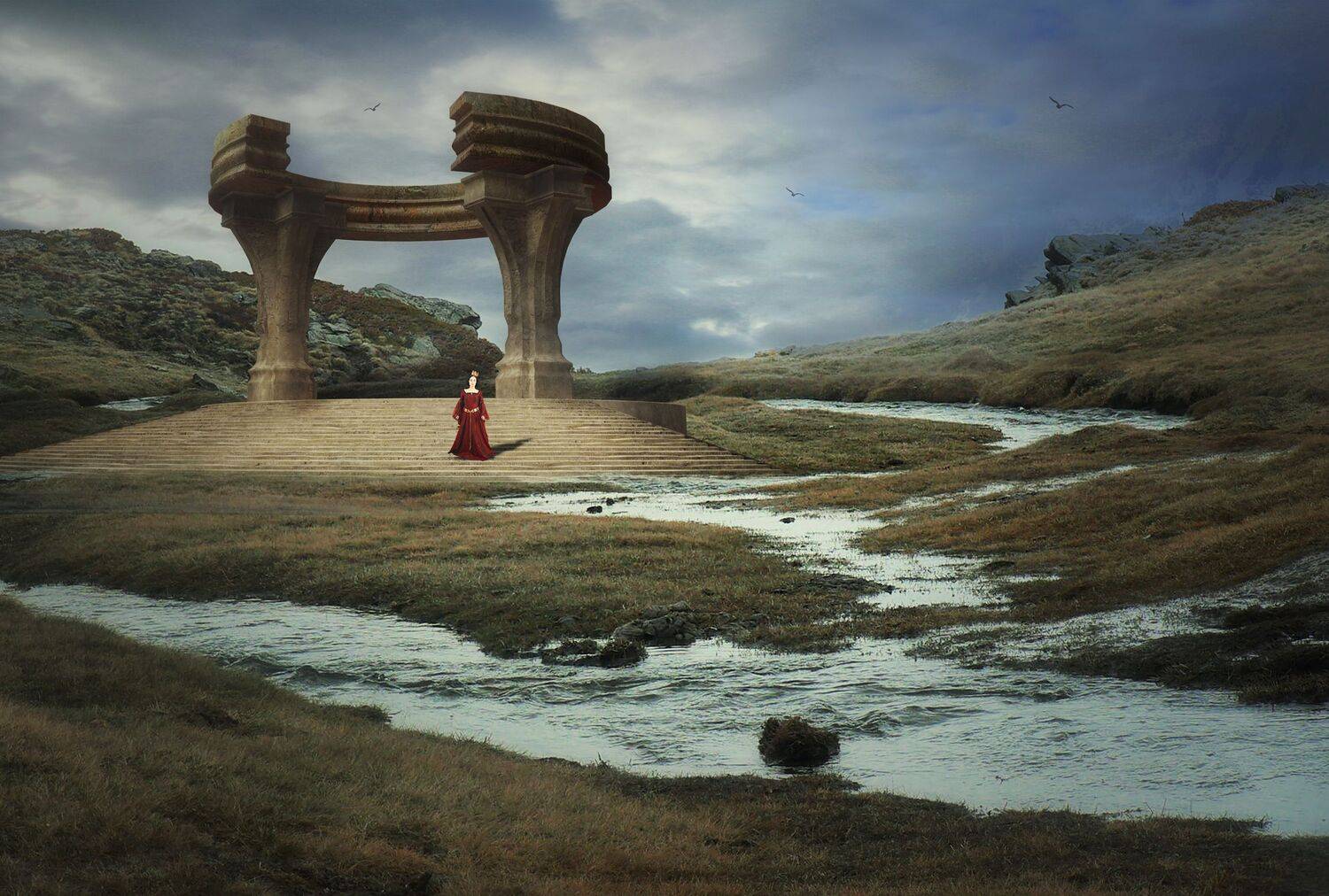 колонны, скалы, облака, Sergii Vidov