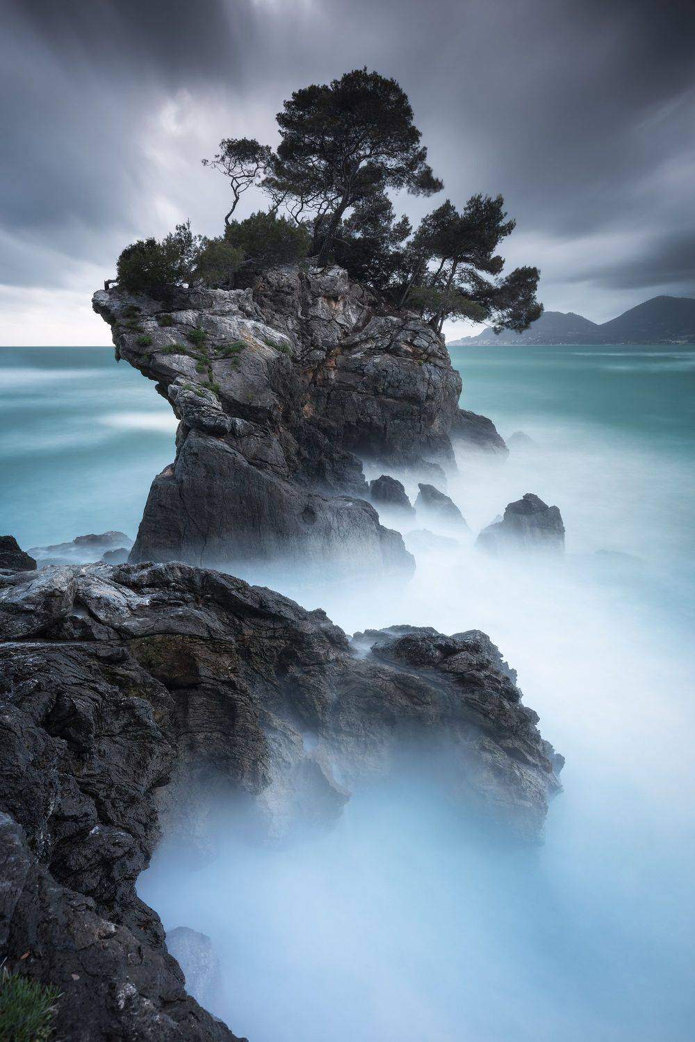 italy, liguria, fiascherino, gulf of poets, la spezia, mediterranean, long exposure, blue, sea, rock, sky, cloud, light, coast, landscape, amazing, scenic, travel, destination, coastline, natural, outdoor, Giovanni Laudicina