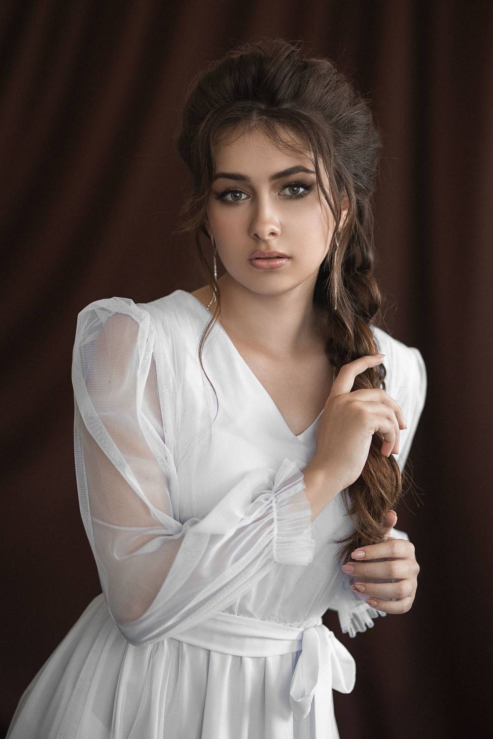 девушка, модель, портрет, фотосессия, студия, макияж, гламур, girl, model, modeling, young, portrait, make-up, творческий портрет, женский портрет, woman, young woman, glamour, постановка, постановочная фотография, fashion, Владимир Васильев