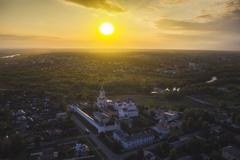 солнце, серпухов, природа, пейзаж, лето, закат, город  фото превью