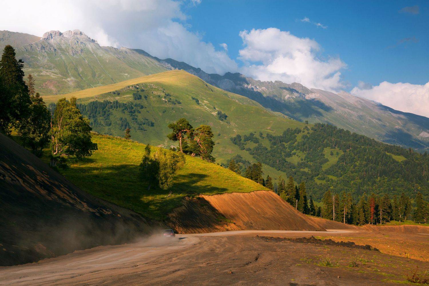 архыз, пейзаж, дорога, горы, Евгения Ботова