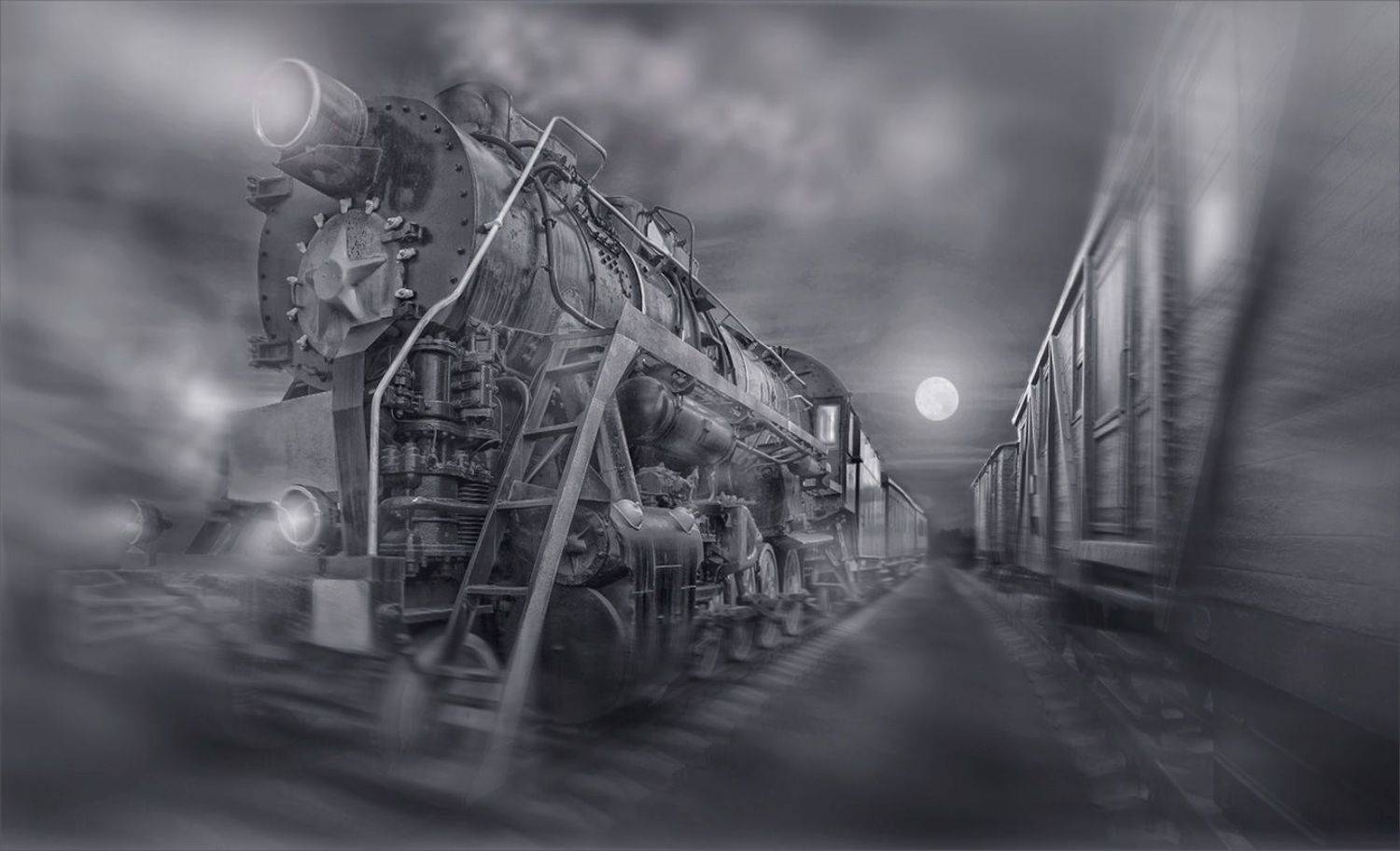 ретро, художественное, фото, экспресс, паровоз, Александр Гусаков
