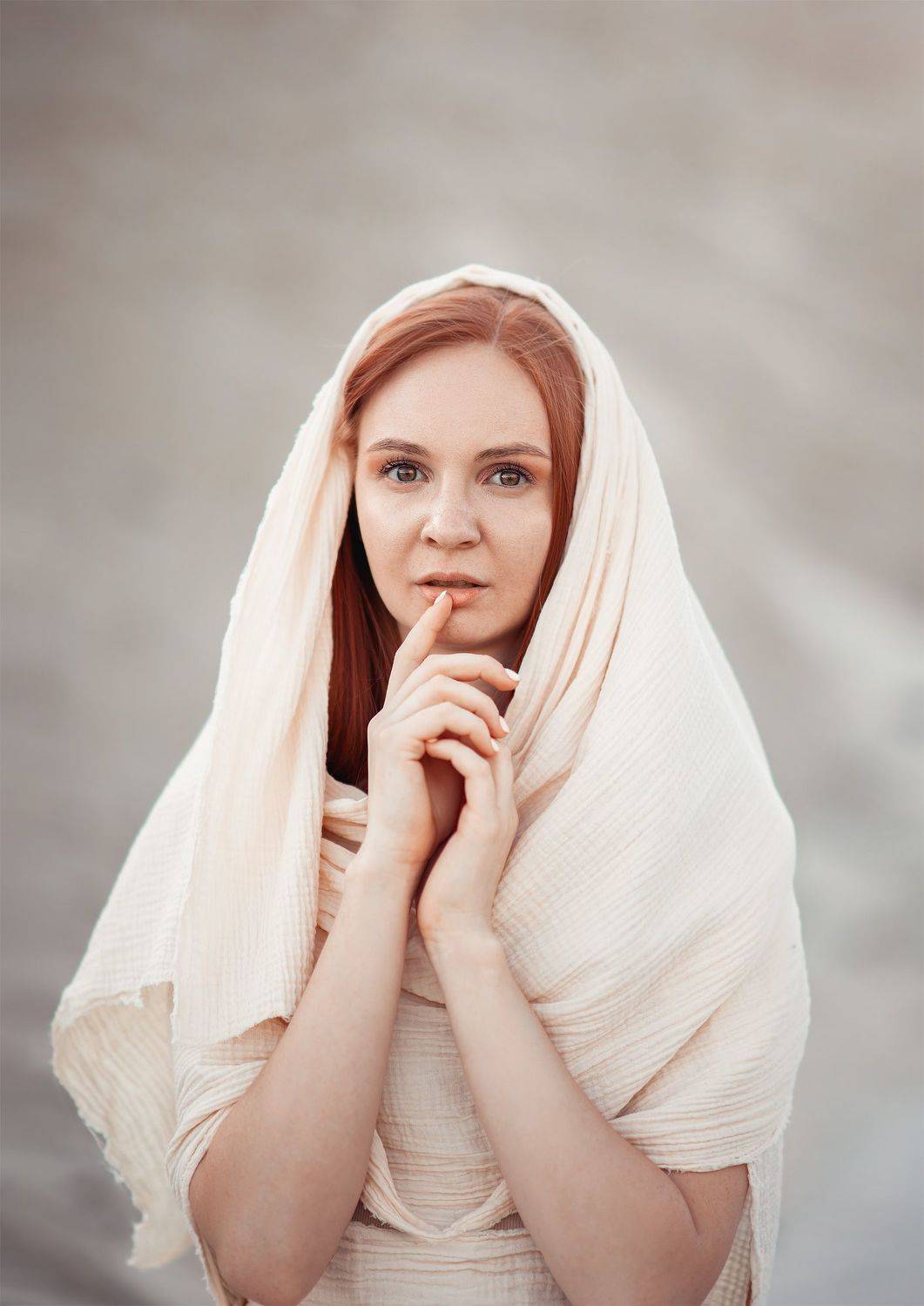 girl, ginger, garmony, desert, portrait, Алина Аристова