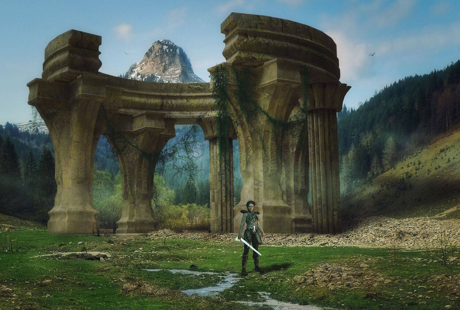 скалы, колонны, Sergii Vidov