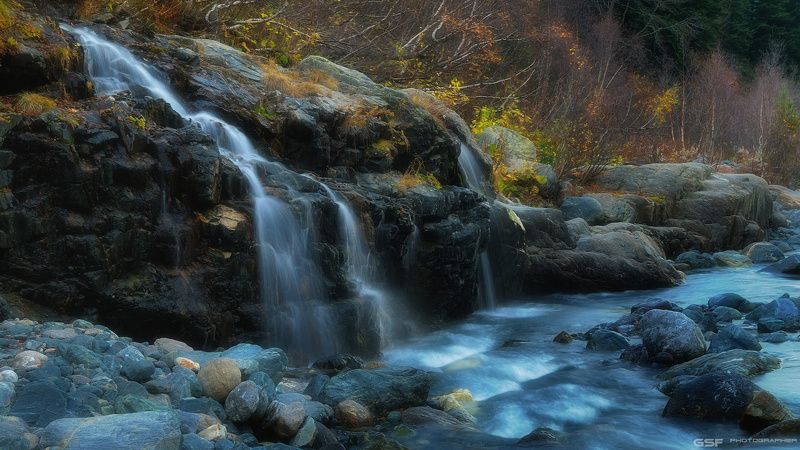 природа осень горы скалы река водопад Осень. У природы свой гламур фото превью