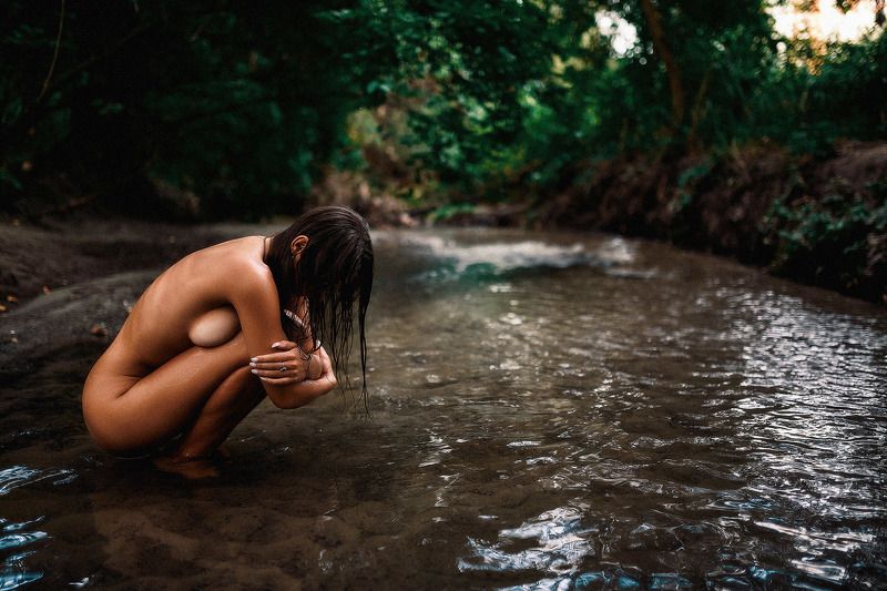 ню, девушка, вода, утро Натали фото превью