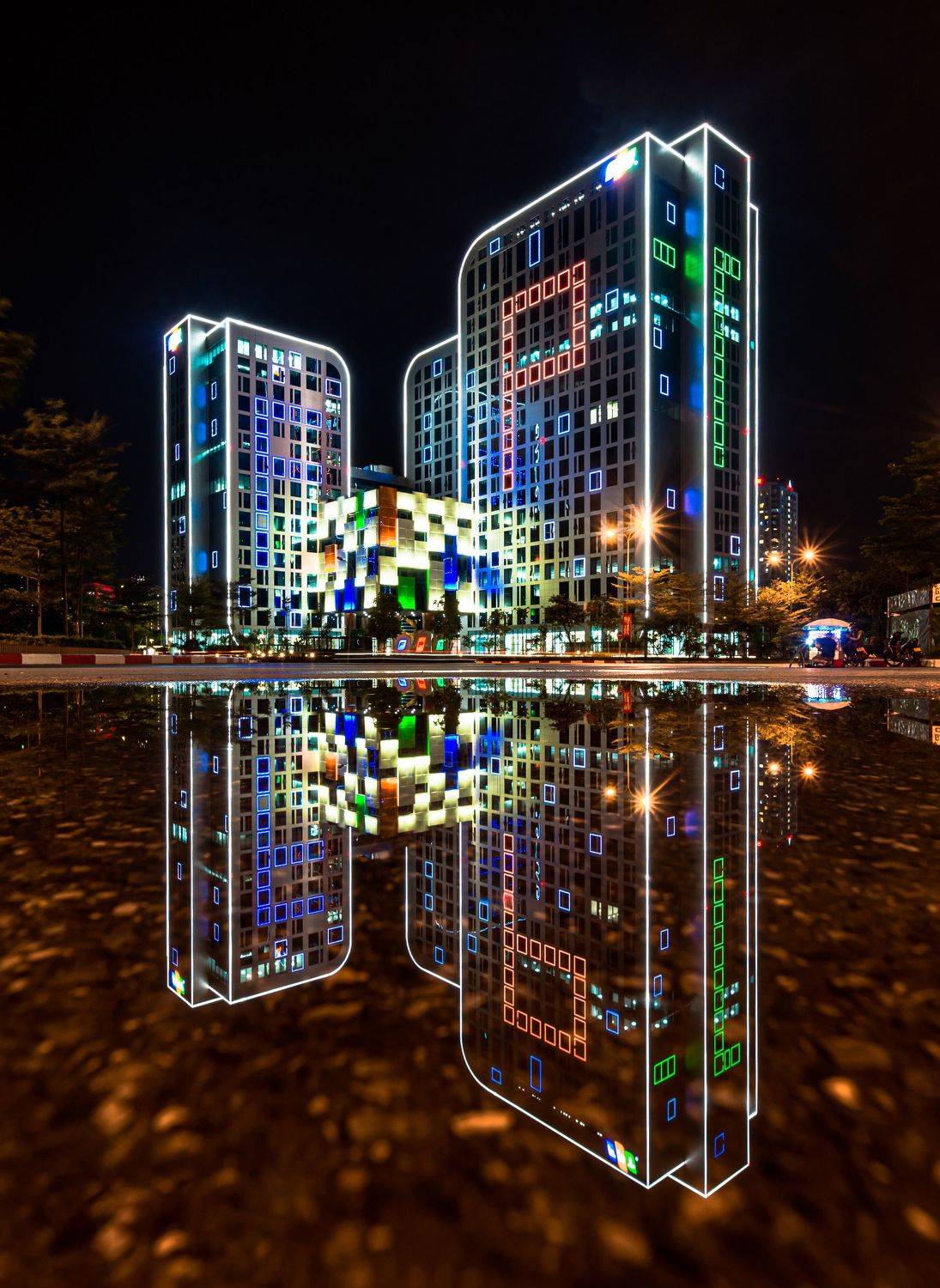 architecture, rain, Vietnam, reflection, Anh Tuấn Trần