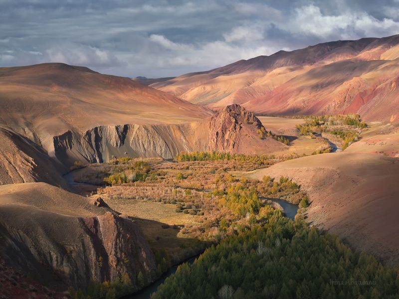 Алтай, золотая осень, река, горы, цветной каньон Каньон реки Кызылшин фото превью