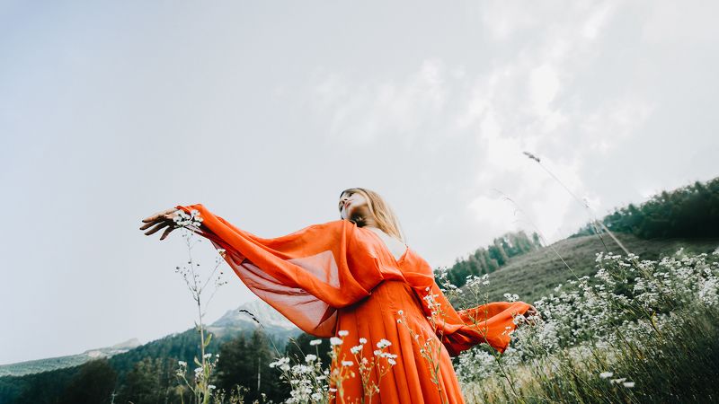 Portrait, field, woman, summer, портрет, лето, женский портрет Luiza фото превью
