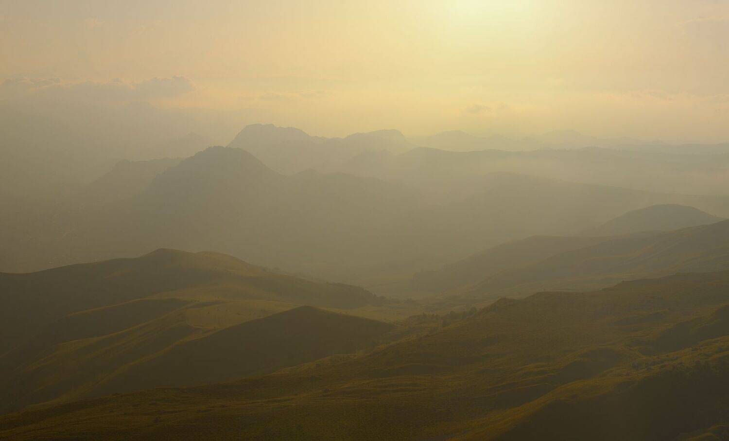 горы осень закат, Александр Жарников
