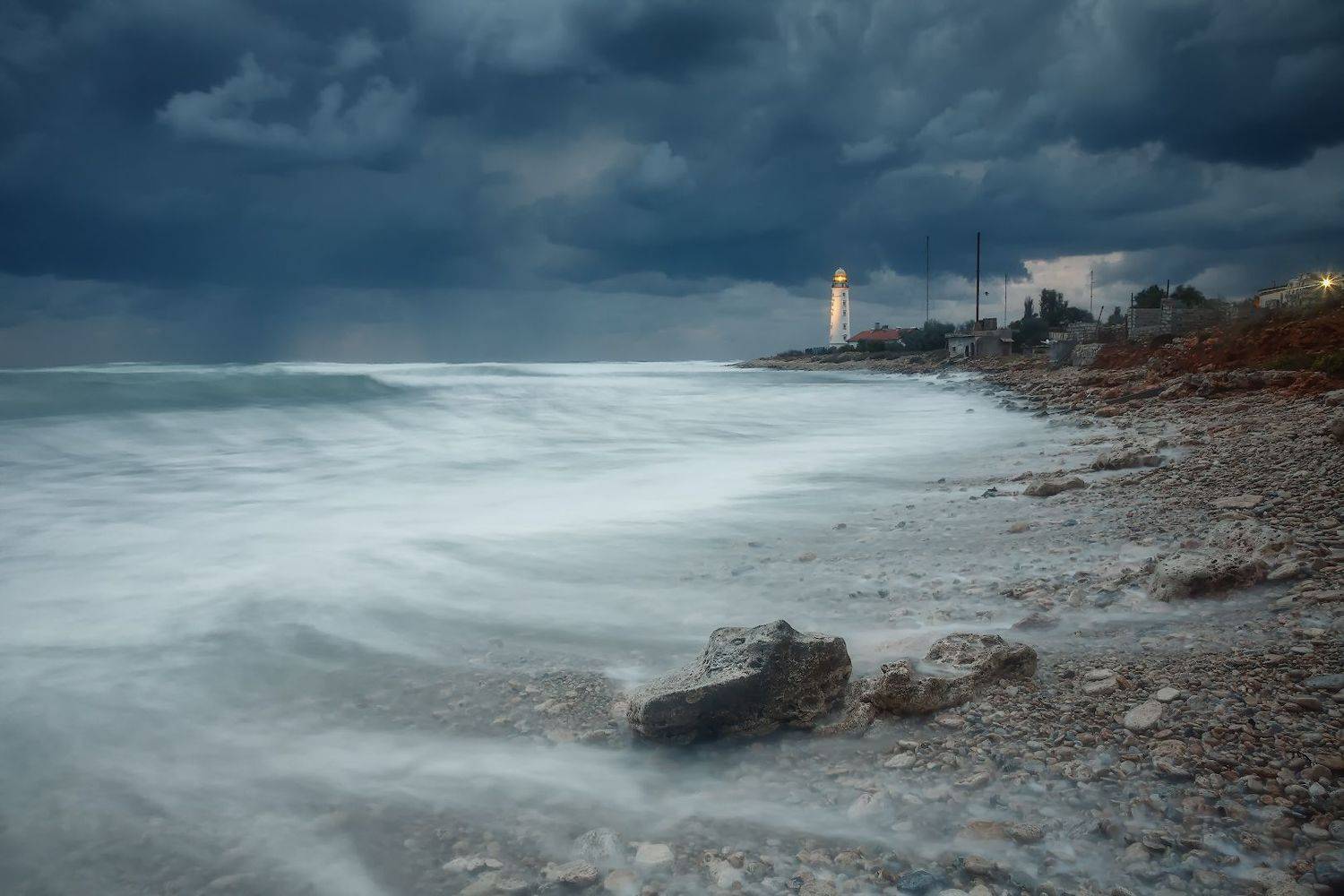 севастополь, море, шторм, закат., Владимир Дубинин