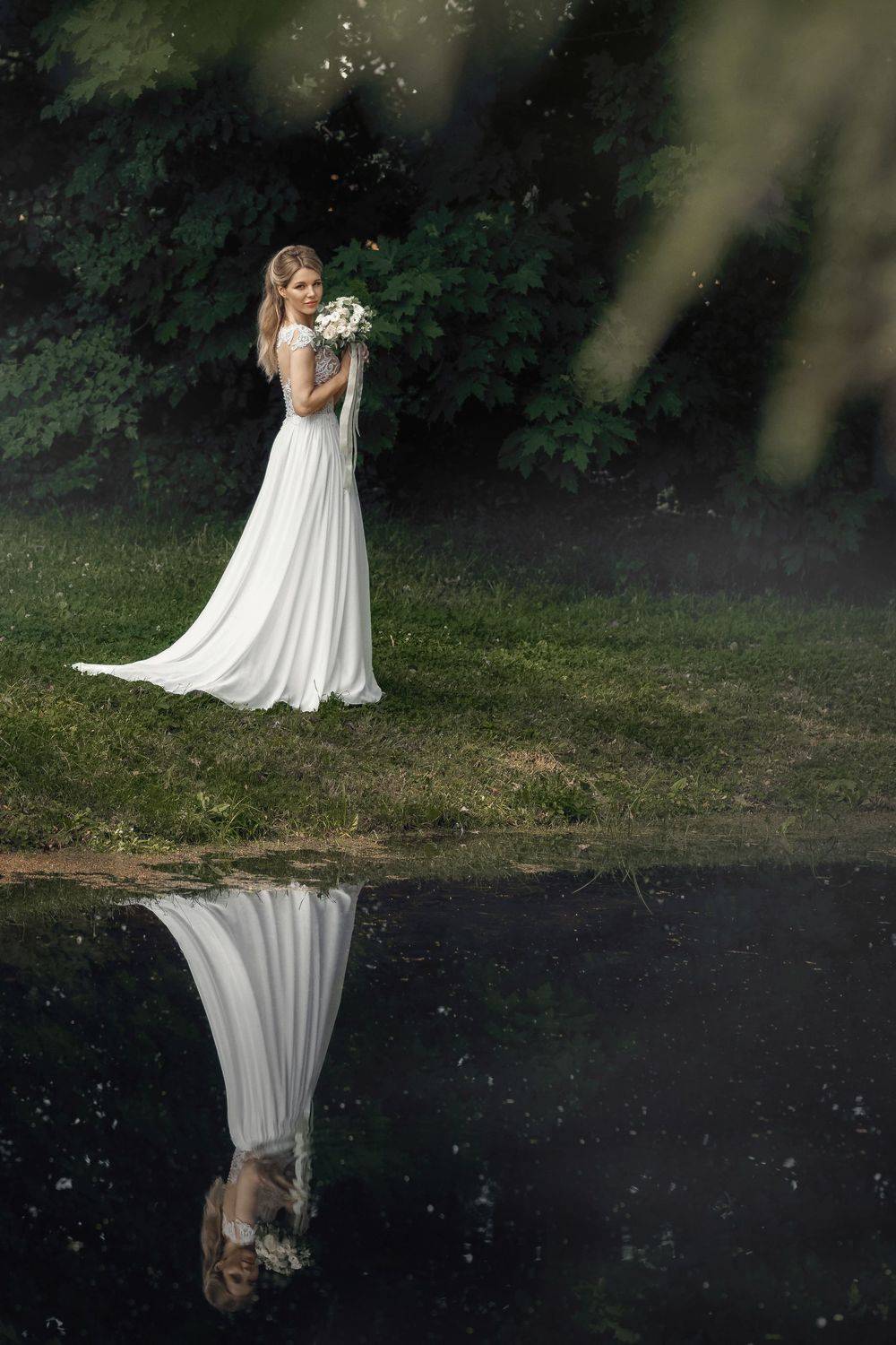 свадьба лето любовь нежность красота отражение девушка юность, Юрий Захаров