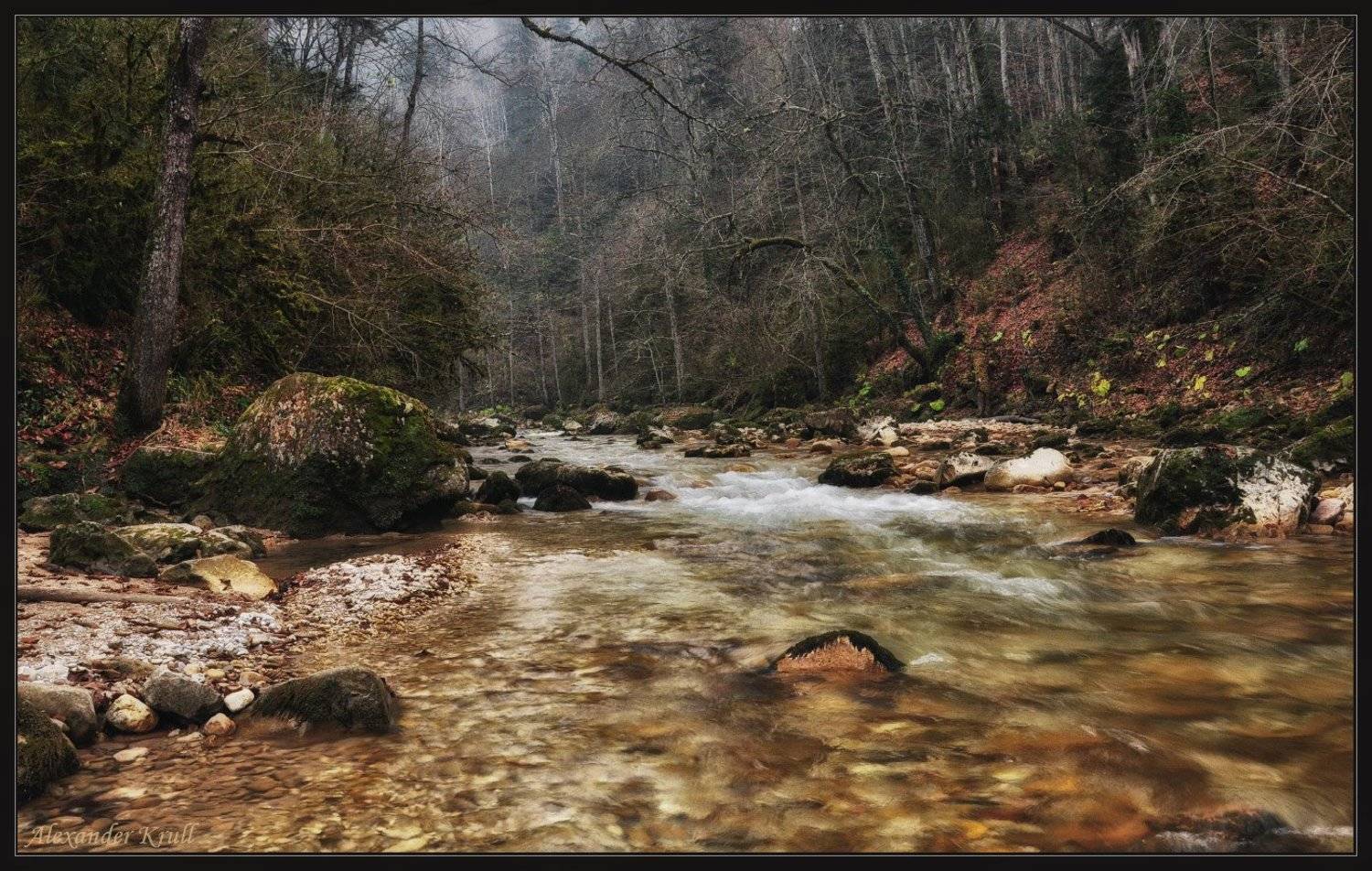 курджипс, река, осень, Александр Круль