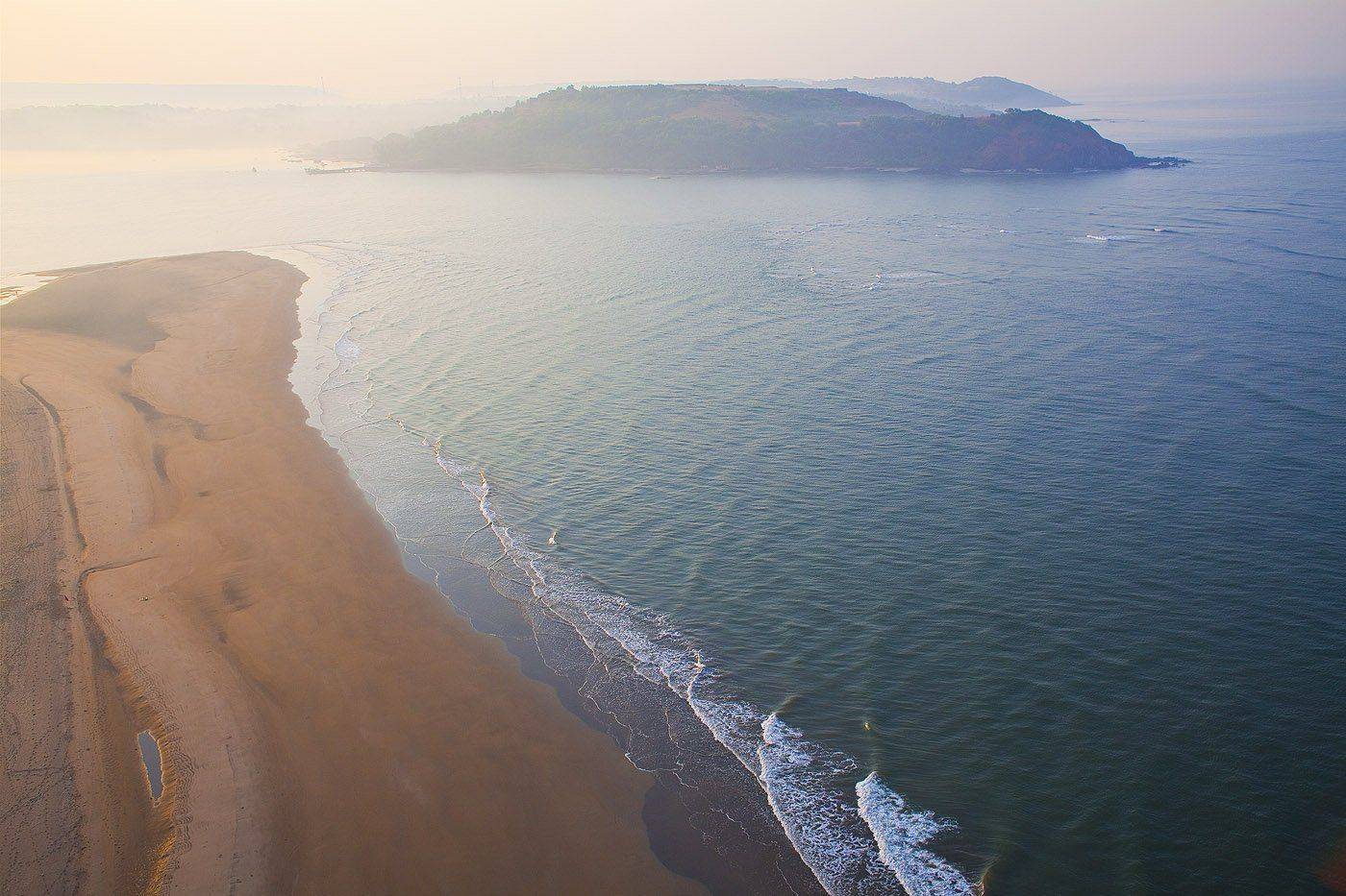 индия, гоа, устье реки чапора, мультикоптер, aerial, chapora fort, Борис Резванцев