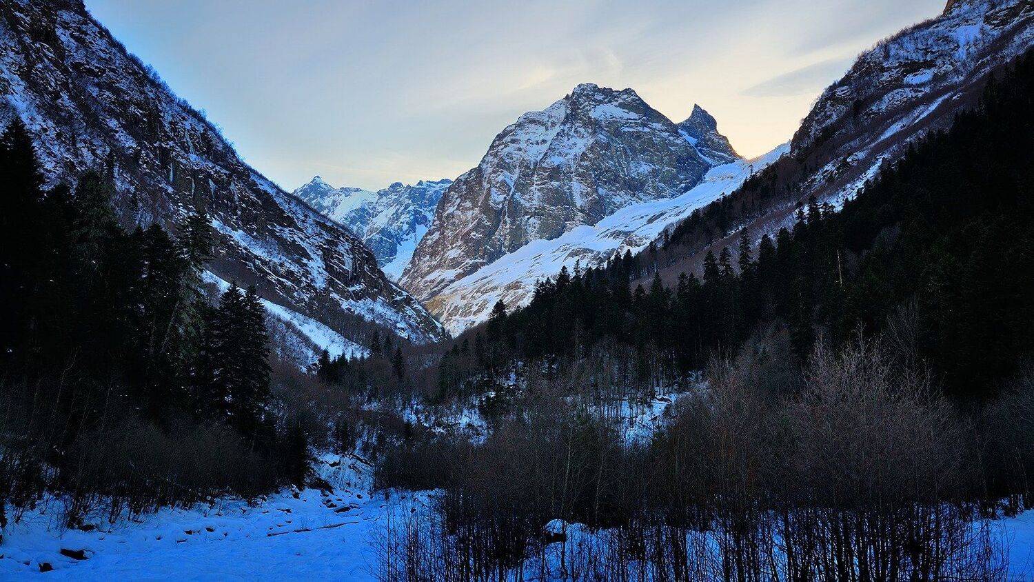 горы, зима, домбай, суфруджу, аманауз, Serj Master