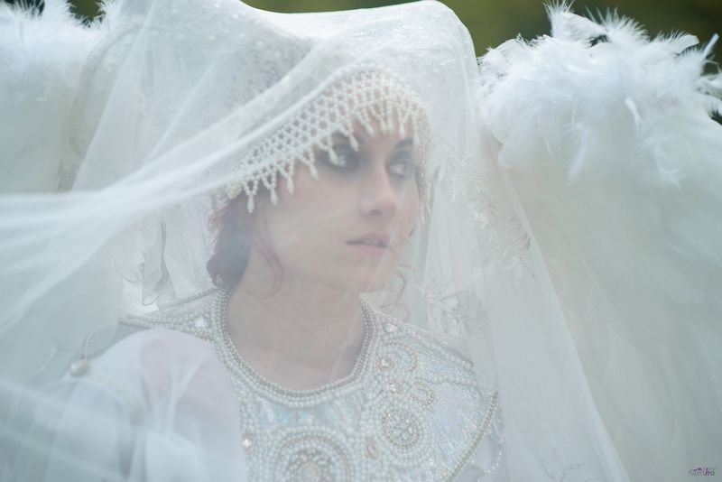 портрет, царевна-лебедь, картина, Врубель, Третьяковская галерея, сказка, Пушкин, крылья, птица, белый Царевна лебедь фото превью