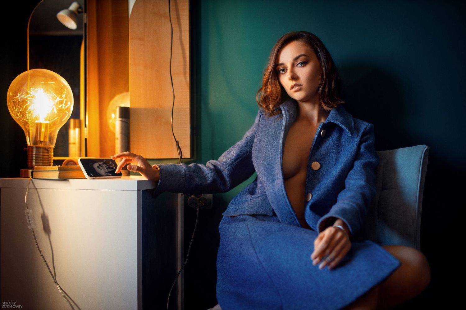 будуар, пальто, ню, хом фото,, Сергей Суховей