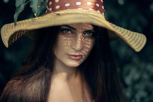 In hat