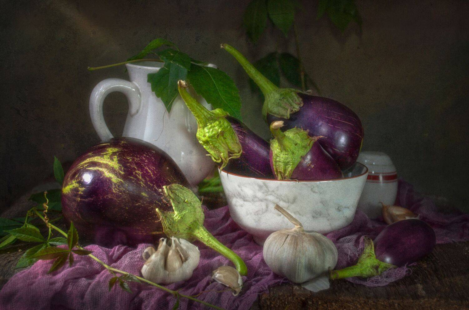 овощи,баклажан,чеснок,фиолетовый,август, Владимир Володин