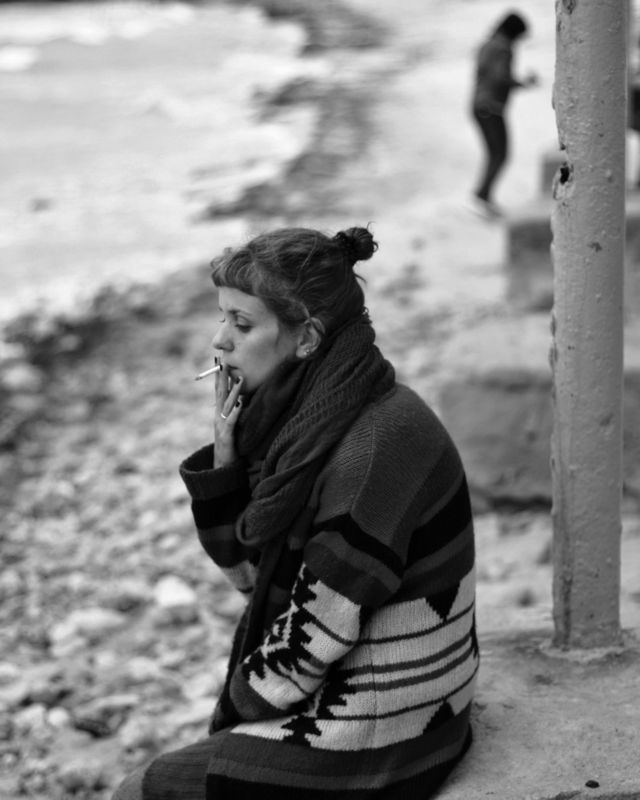 девушка, чб, портрет  *** фото превью