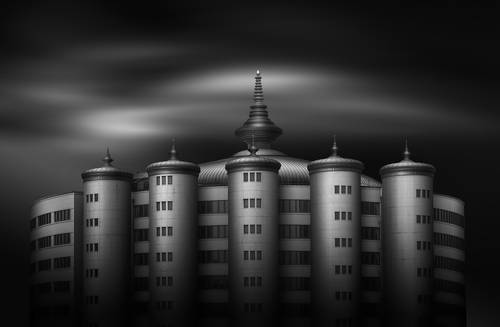 The temple beyond the cloud