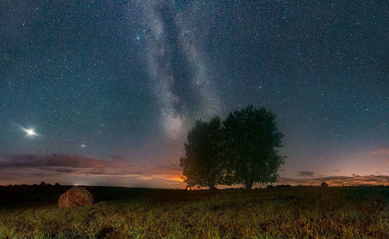 звезды, ночь, астрофото рядом с д. Шаква, Пермский край фото превью