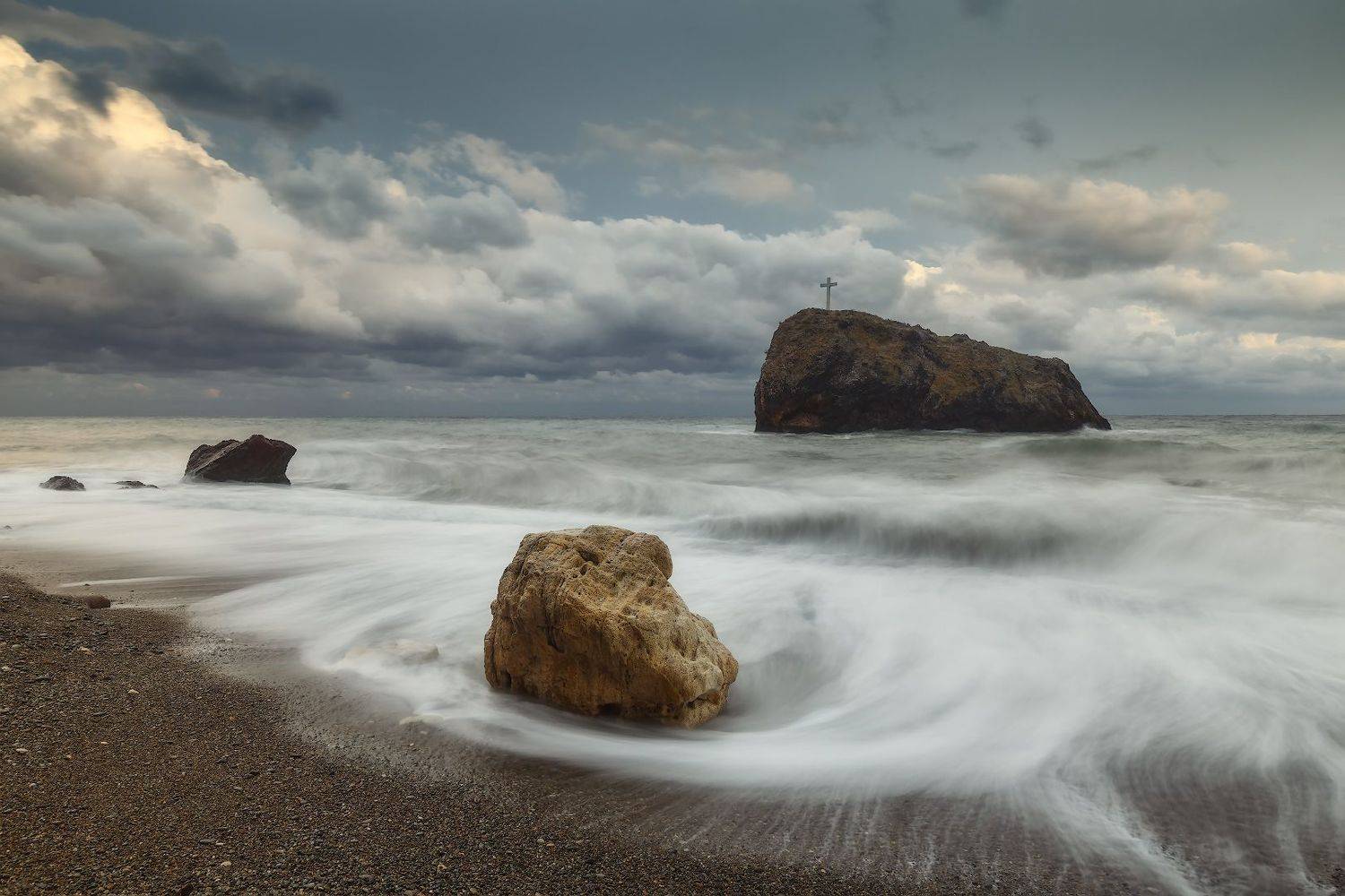 севастополь, море, шторм, закат., Владимир Дубинин