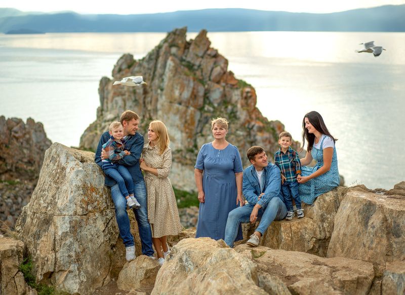 Ольхон, Байкал, семья  фото превью